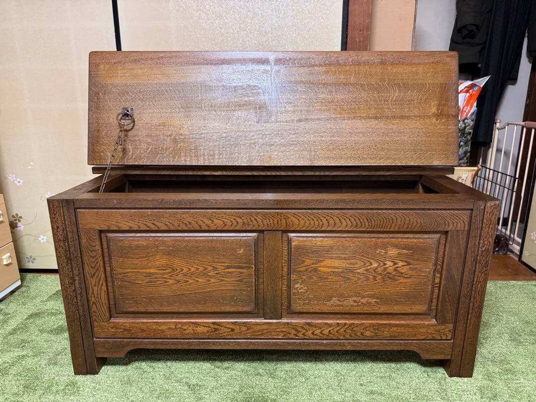 【貴重】solid furniture OAK ブランケットボックス　トランク