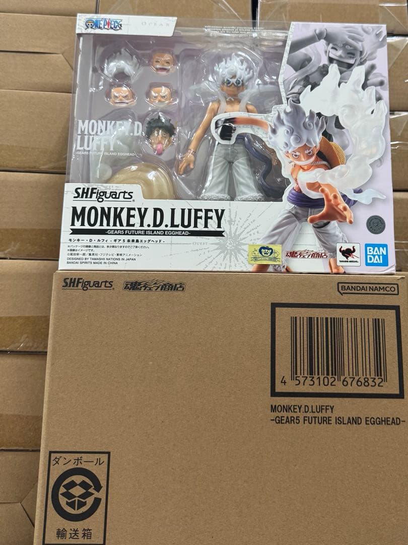 S.H.Figuartsルフィ五档 ワンピース エッグヘッド編表情パーツ付@-@