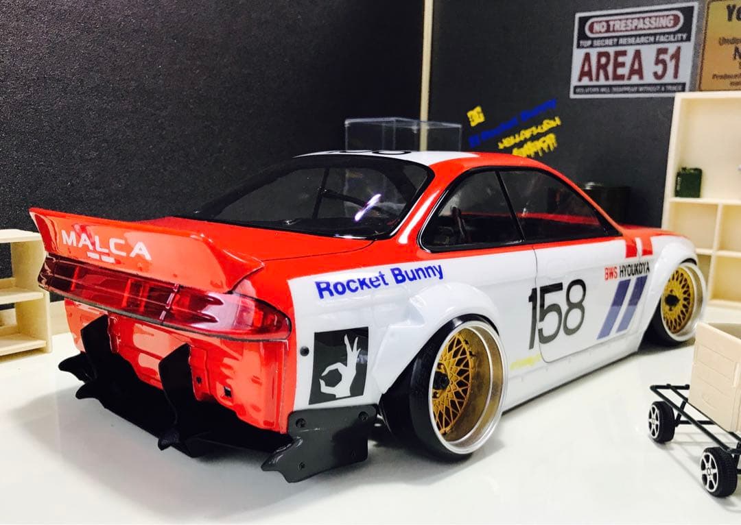 ラジコン　ドリフト　Rocket Bunny S14 ラジコンボディ