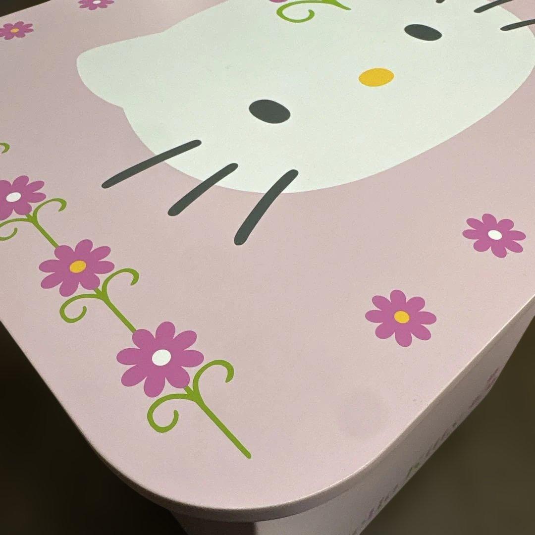 美品 激レア サンリオ ハローキティ キャスター 付き 木製 ボックス 収納