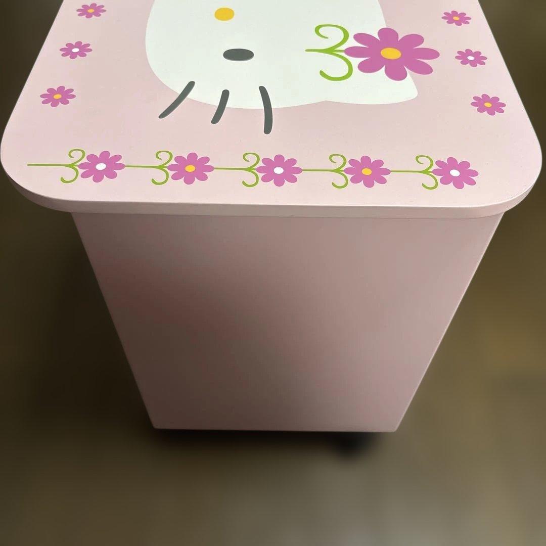 美品 激レア サンリオ ハローキティ キャスター 付き 木製 ボックス 収納
