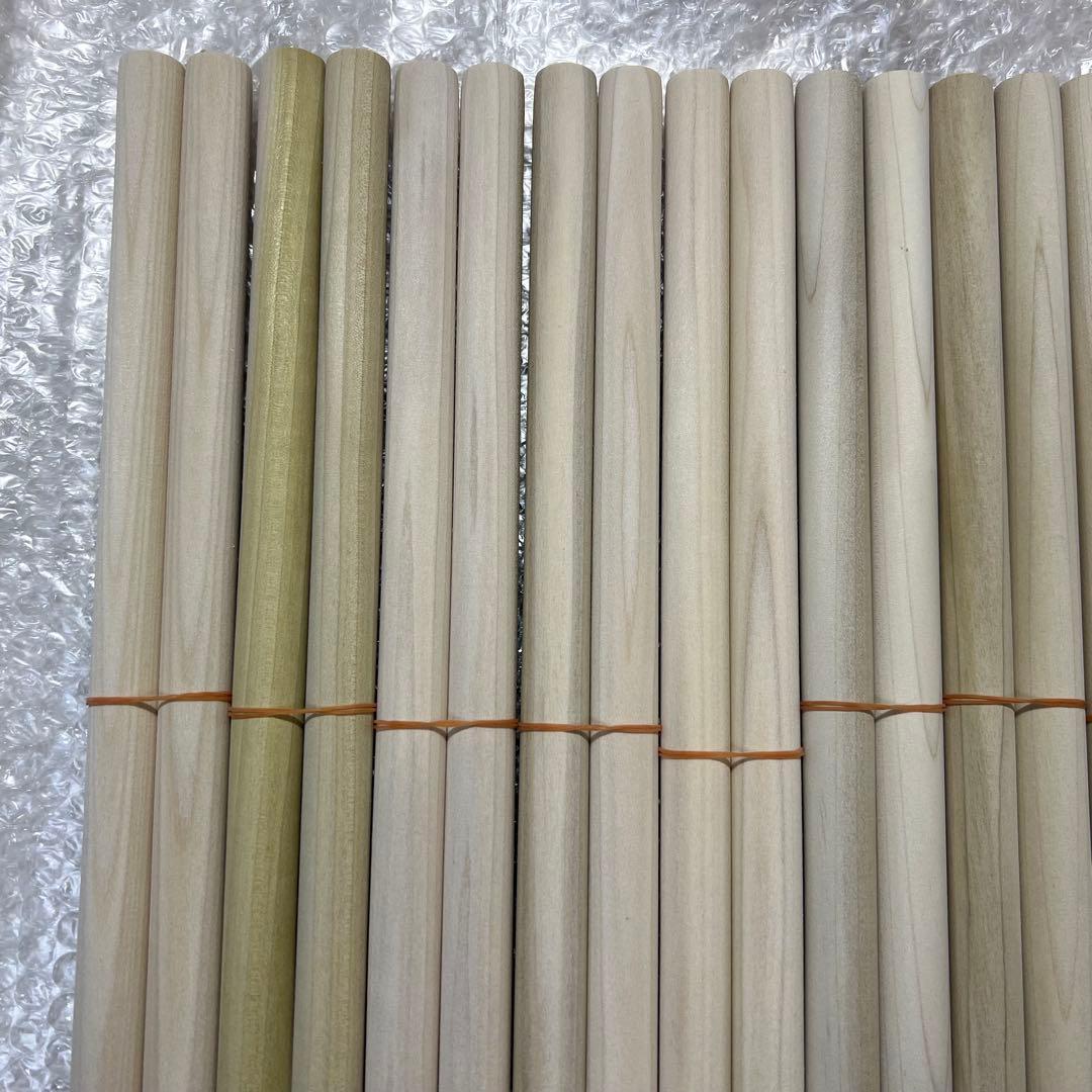 h6+h65 太鼓の達人マイバチ作成用 朴Φ2.0×40cm　10セット 色ムラ