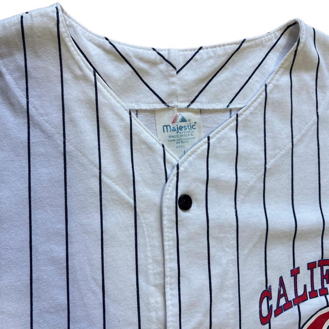 ユニフォーム ベースボール 野球 CA エンジェルス 縦縞 USA製 古着