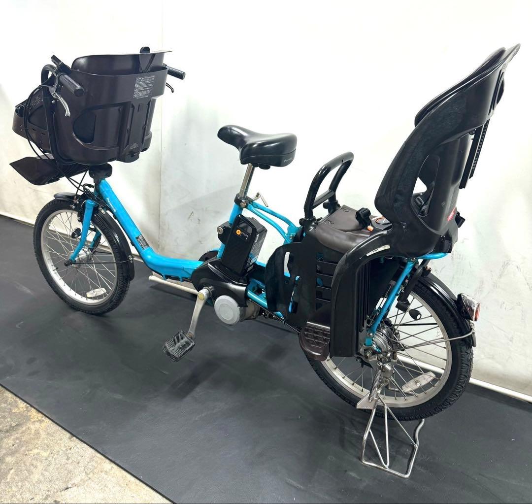 1年保証　新型　パナソニック　ギュットミニ　20インチ　水色　電動アシスト自転車