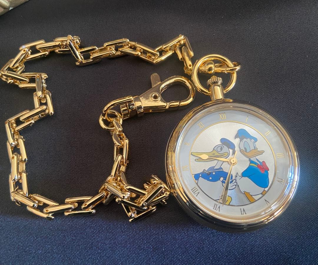 限定品 ディズニー ドナルドダック 65周年 懐中時計 スタチューセット