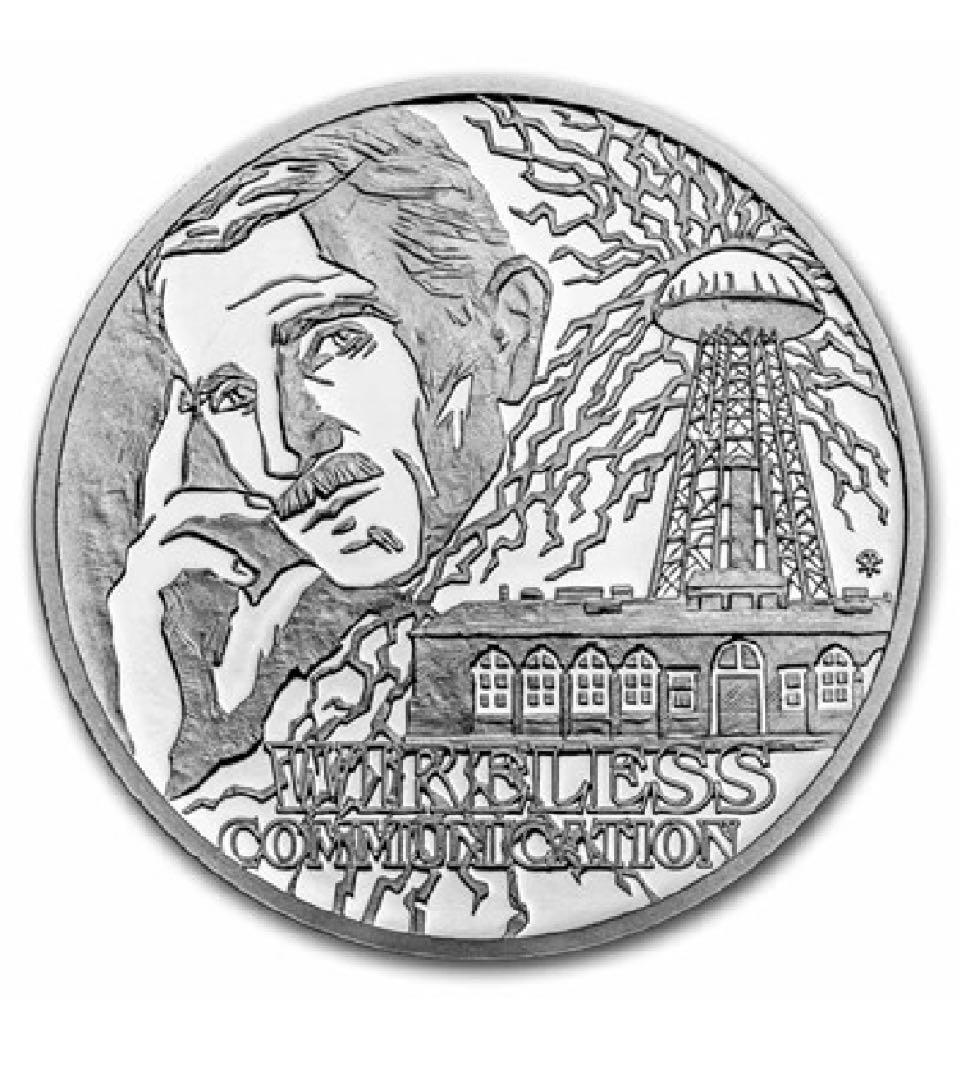 2023年　ニコラテスラ銀貨　プルーフ　箱付き