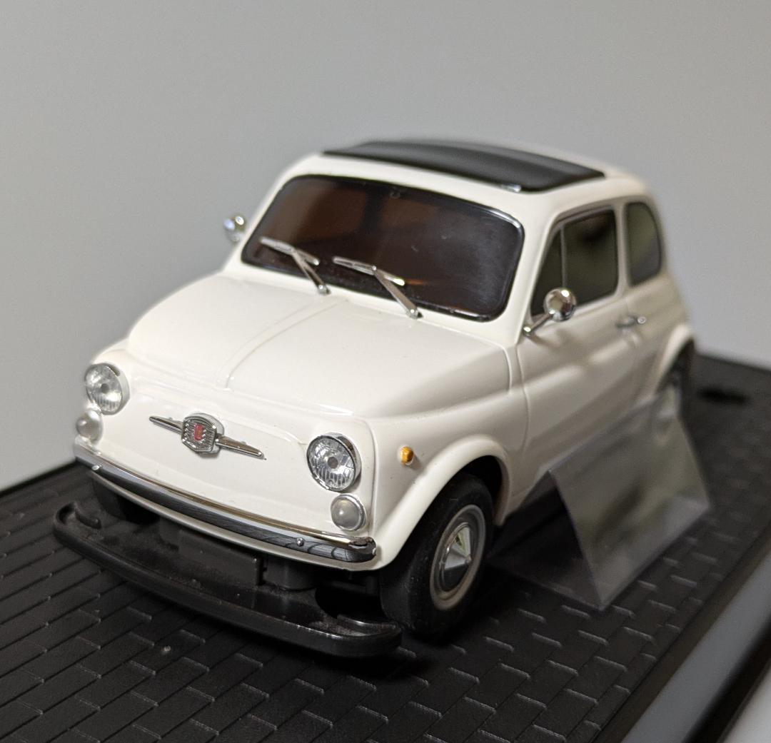 京商 MINI-Z Lit フィアット500 ホワイト(ミニクーパー レッド付)