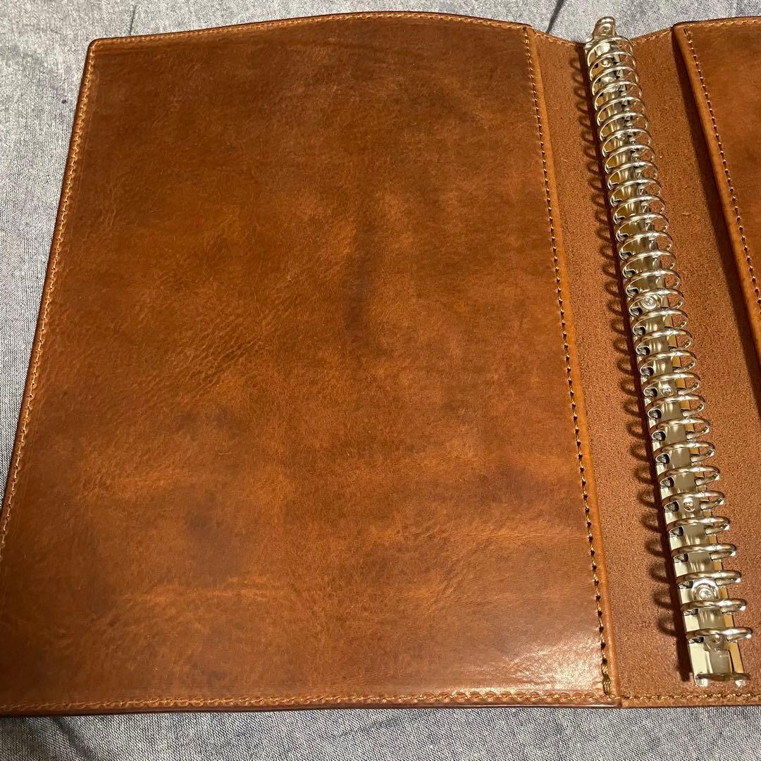 【新品】　ルーズリーフ a4 本革
