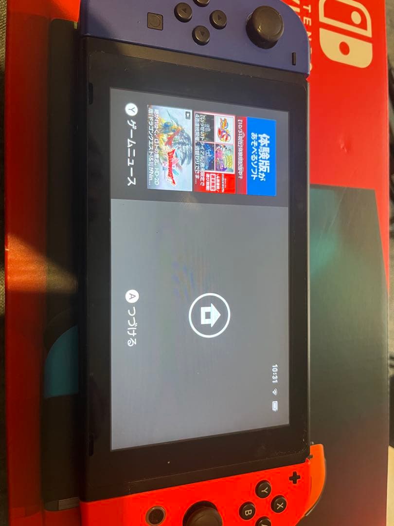 付属品完備/美品/Nintendo Switch 赤/青 本体　sdカード付