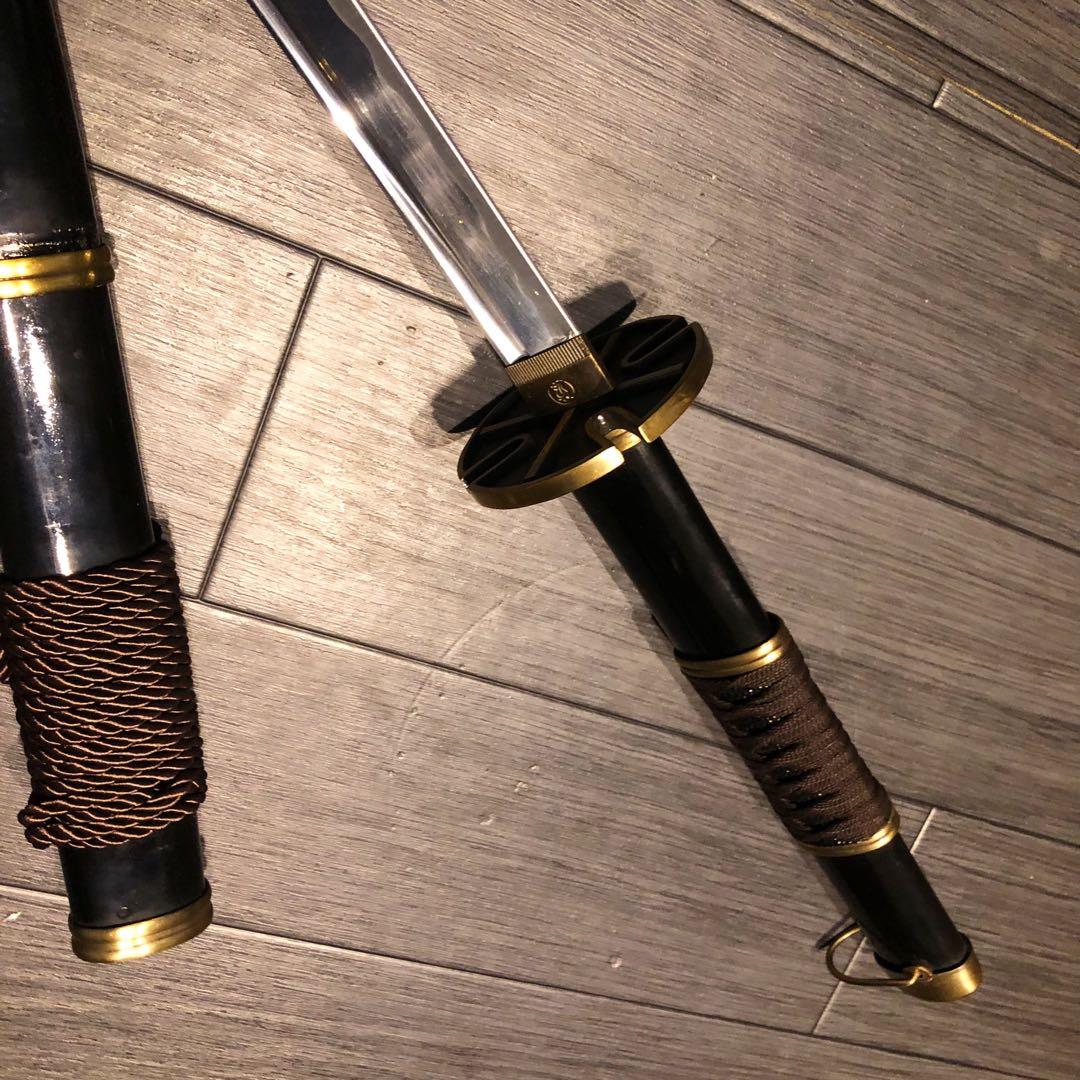 模造刀　刀　雪走　鬼徹　虎徹　黒漆拵え　ワンピース