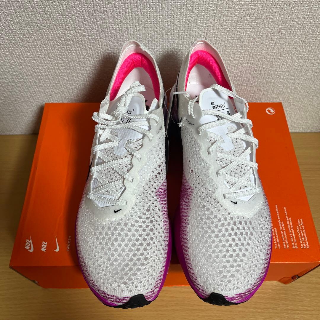 新品 W ZOOMX VAPORFLY NEXT% 3 白紫 27cm