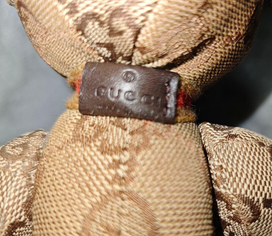 GUCCI GGパターン テディベアぬいぐるみ ベージュ✕ブラウン