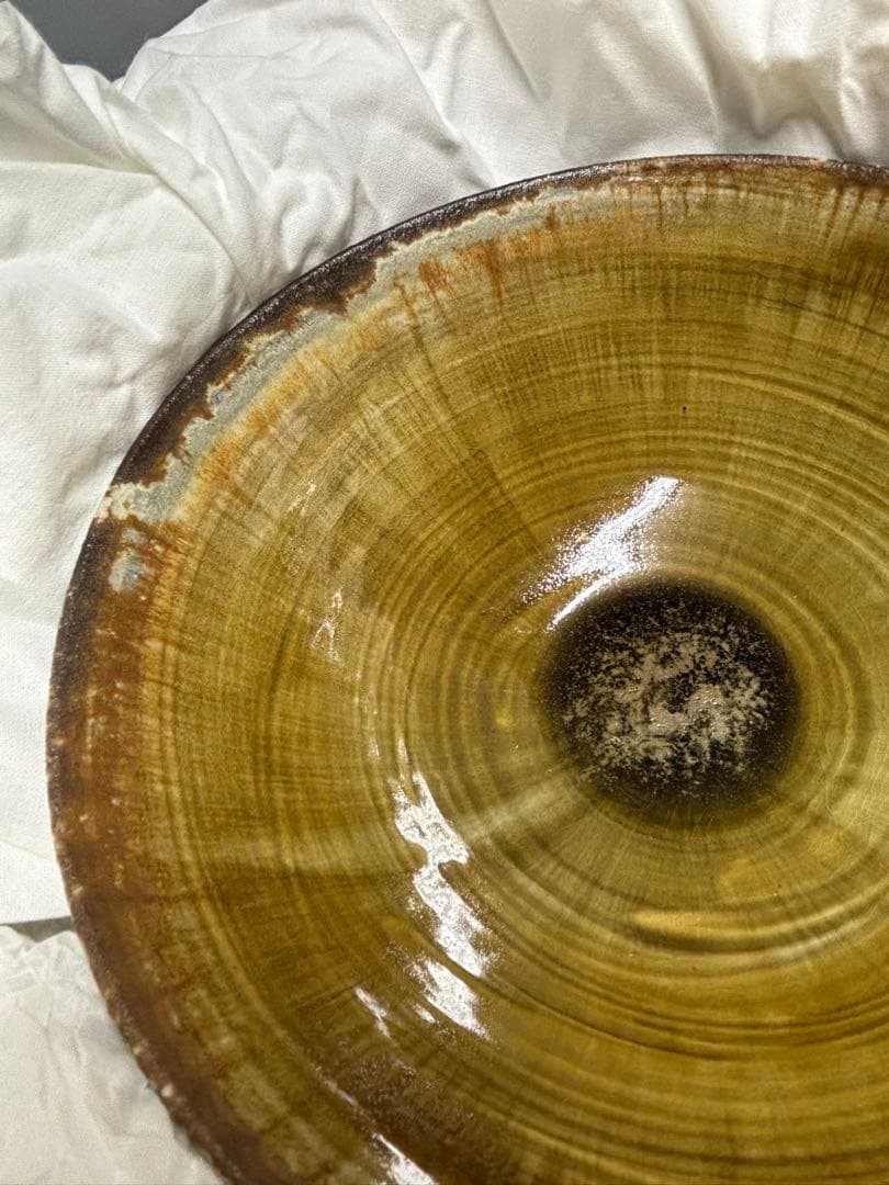 【未使用品】京焼 澤村陶哉造 刷毛目灰被り 音羽山麓 陶芸 陶哉造 陶器 鉢