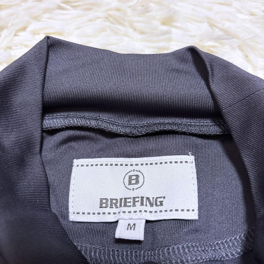 極美品 BRIEFING バイカラー ロングスリーブハイネックシャツ レディース