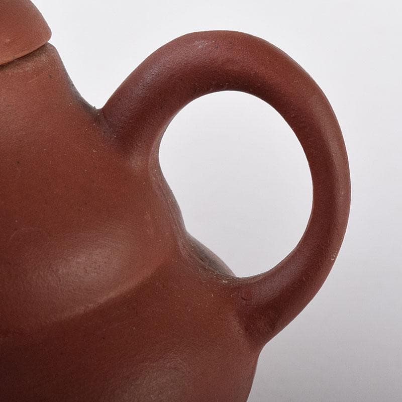 中国　紫砂　朱泥　小さな急須　茶壷　在銘　C　R7935