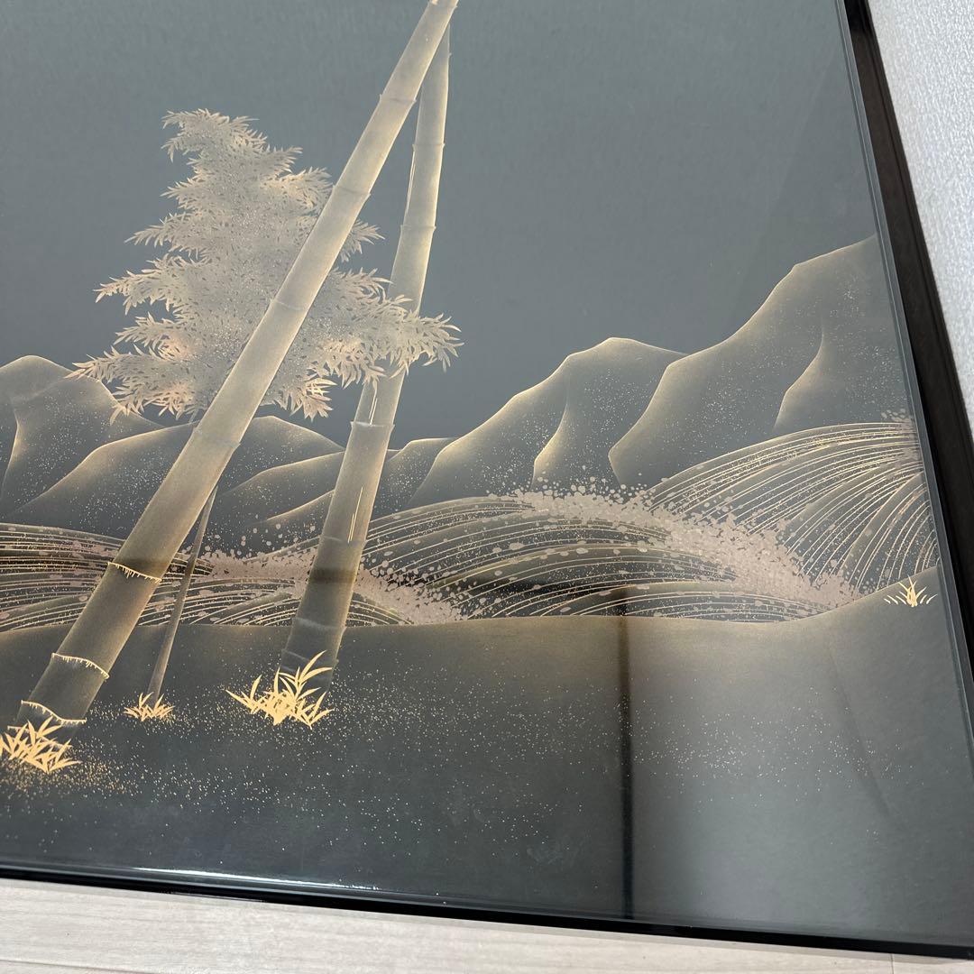 伝統工芸 輪島塗 浜高悦郎 乾漆椿蒔絵 金彩 座卓 座敷机 iso※