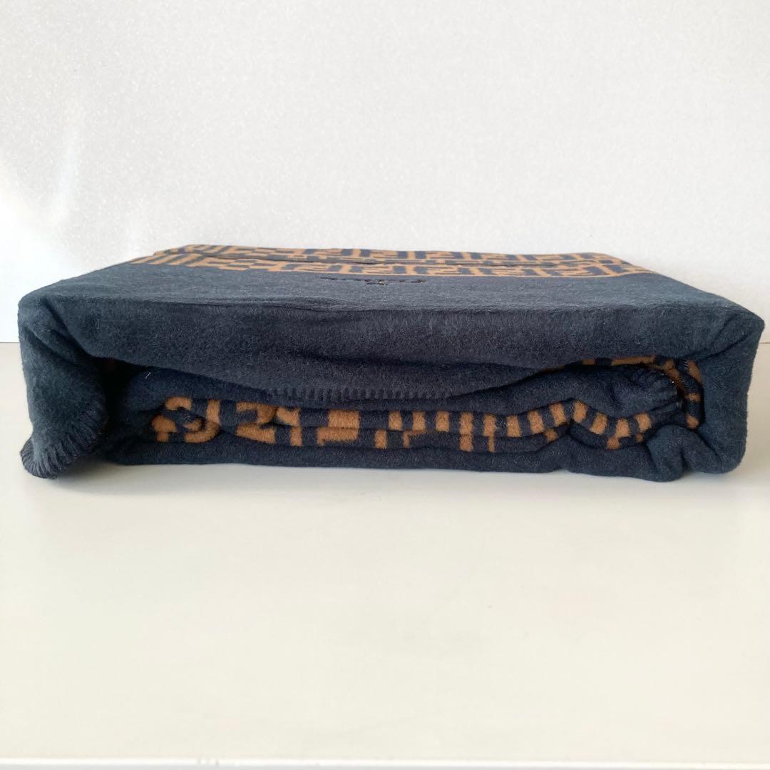 未使用 FENDI フェンディ ズッカ柄 綿毛布 ブランケット140×210