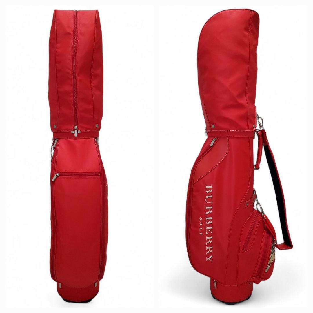 希少 BURBERRY キャディバッグ レッド