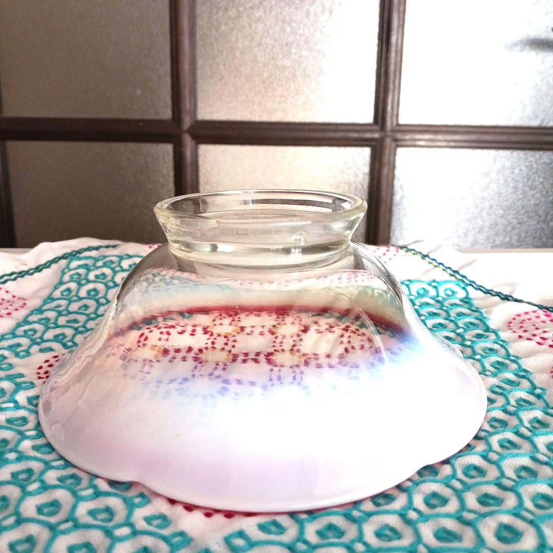 和製ガラス　大正　氷カップ　花びら　　15センチ