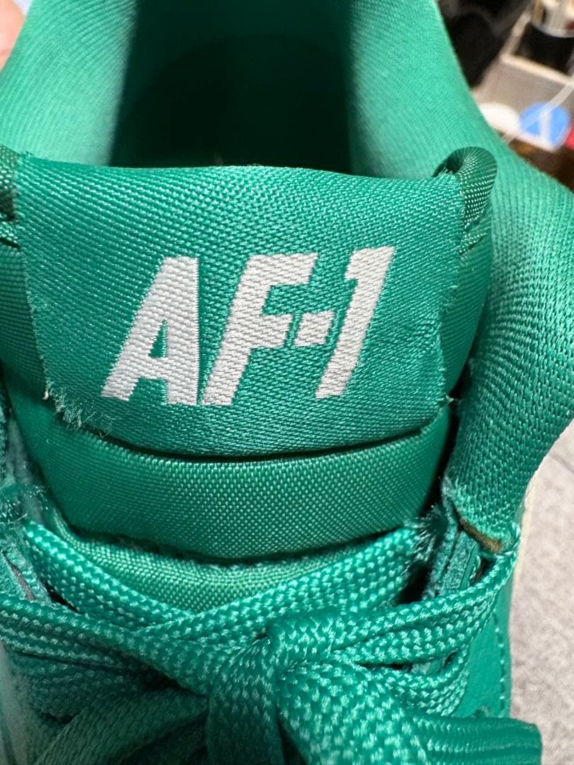 シューズ(男性用) NIKE AIRFORCE1 '07LV8 GREEN/WHITE US10.5