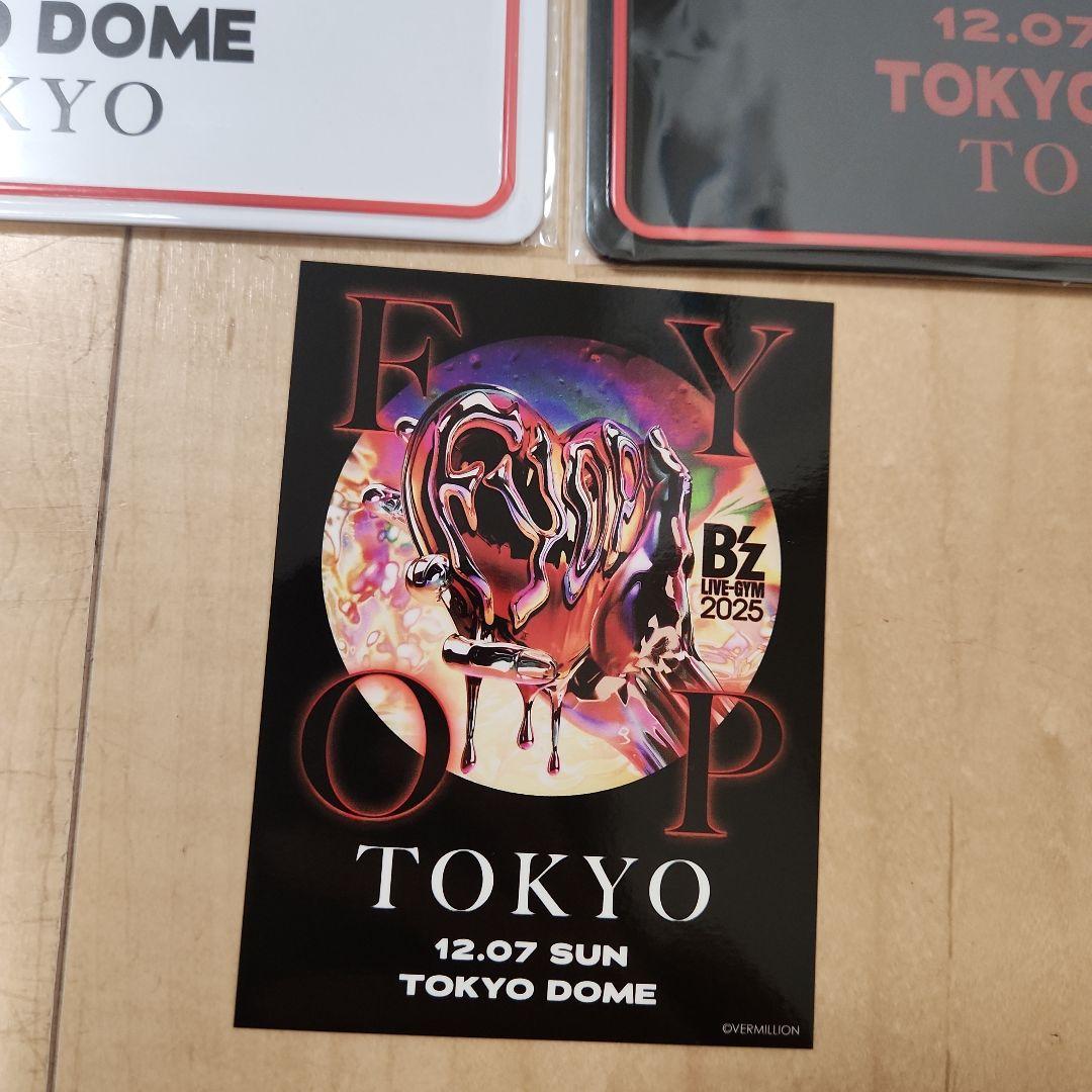 B'z FYOP　メモリアルプレート　東京ドーム　ステッカー　12/6と12/7