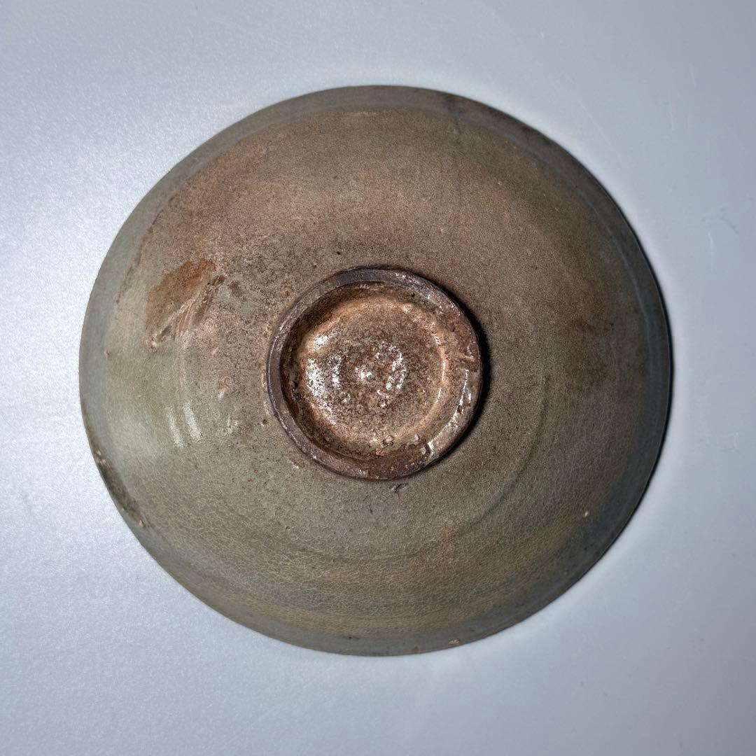 朝鮮古美術　高麗～李朝時代　青磁平茶碗　古美術　茶道具　時代保証　箱付　状態◎
