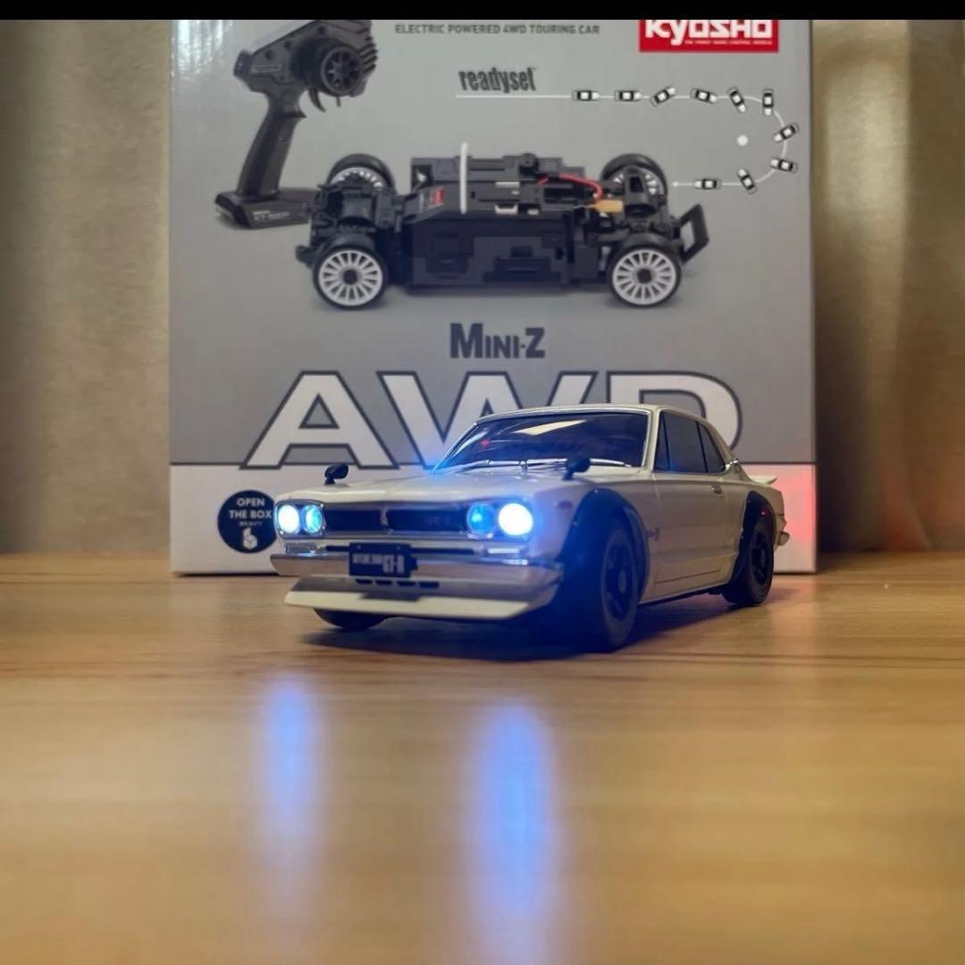 京商ミニッツAWD レディセット日産スカイライン2000GTライトユニット付き