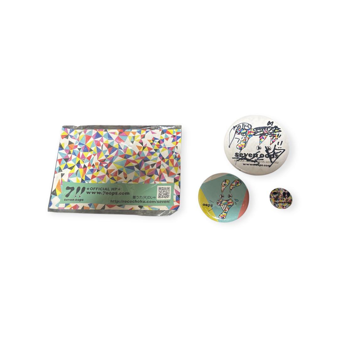 7!! （現 seven oops） 4人直筆サイン 缶バッジ 非売品