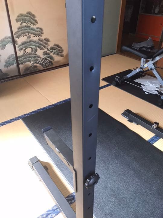 スクワットラック(ベンチプレス台)とバーベルのセット