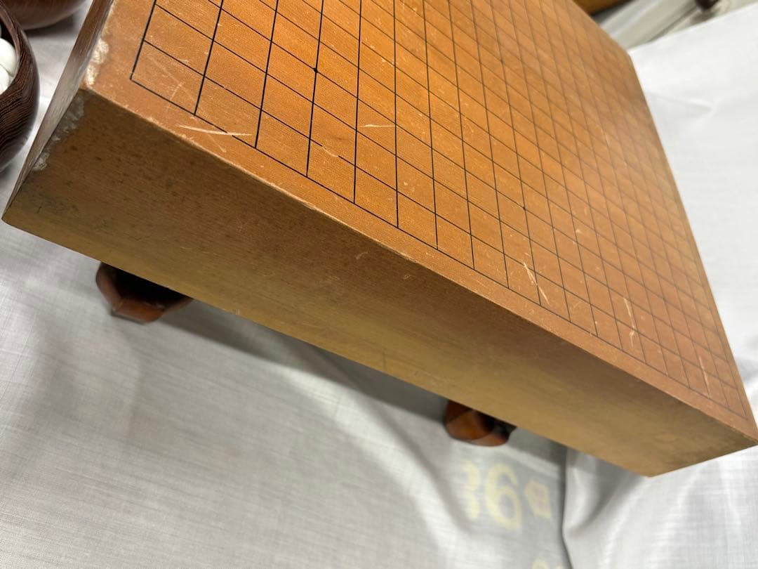 碁盤 碁石付き 希少 囲碁 碁石 本蛤碁石 碁盤セット