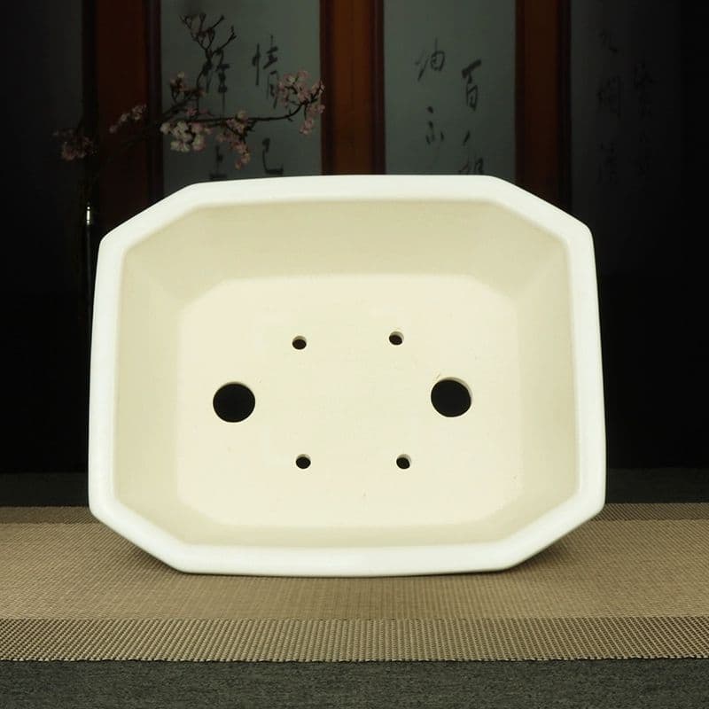 四面山水図盆栽鉢 山野草鉢 多肉植物 植木鉢 小品大品盆栽鉢 陶器鉢置物