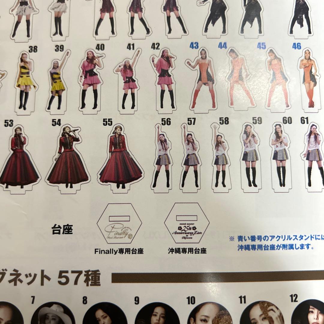 安室奈美恵 Final Space アクリルスタンド、マステ