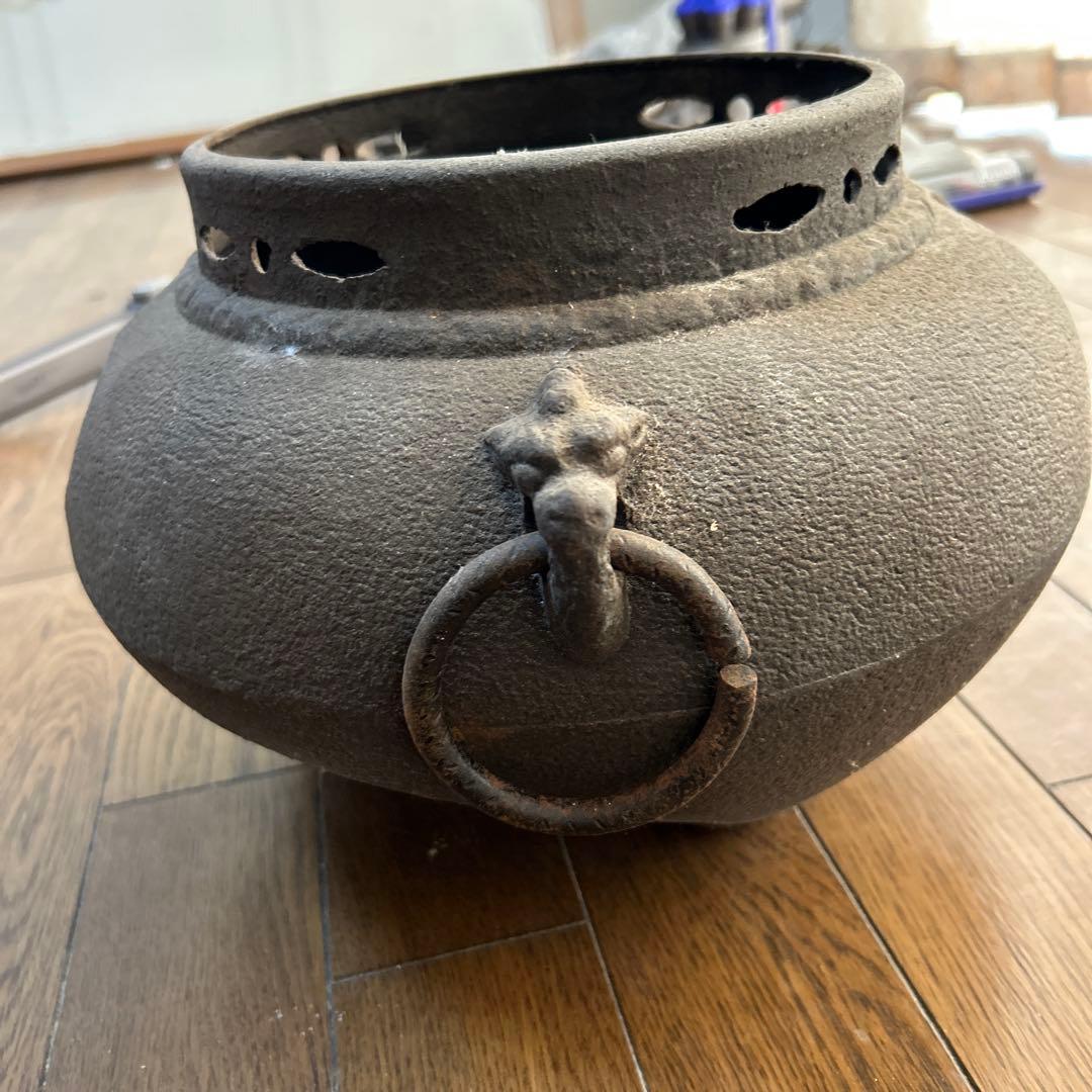 分福茶釜　鋳鉄製 黒色 茶釜