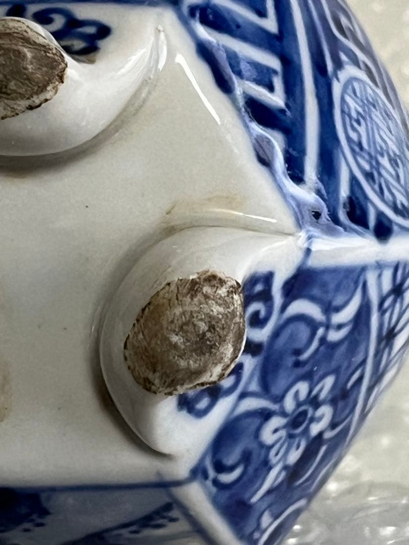 香炉　染付