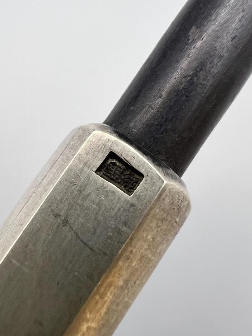 【海】純銀煙管　六角形　キセル　純刻印　銀細工　アンティーク　重量約45g