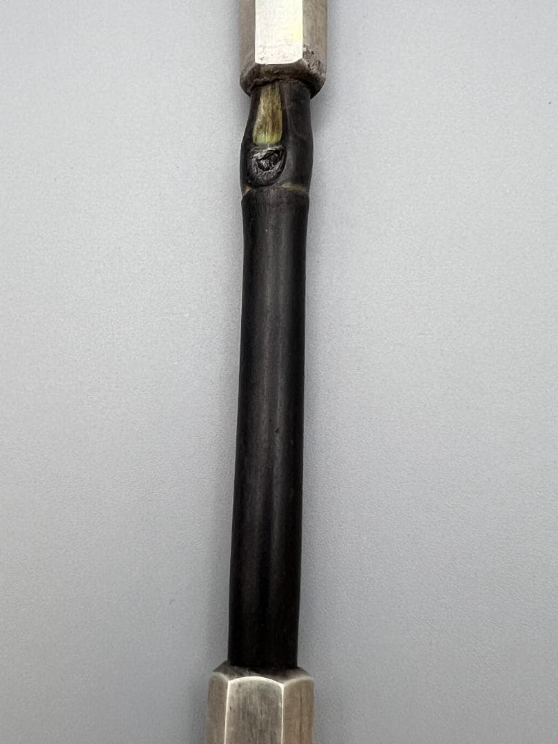 【海】純銀煙管　六角形　キセル　純刻印　銀細工　アンティーク　重量約45g