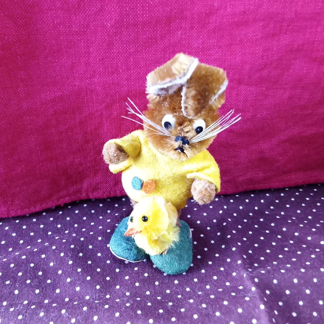 うさぎドイツシュコー☆テディベアschucoラビットミニチュアビンテージひよこ