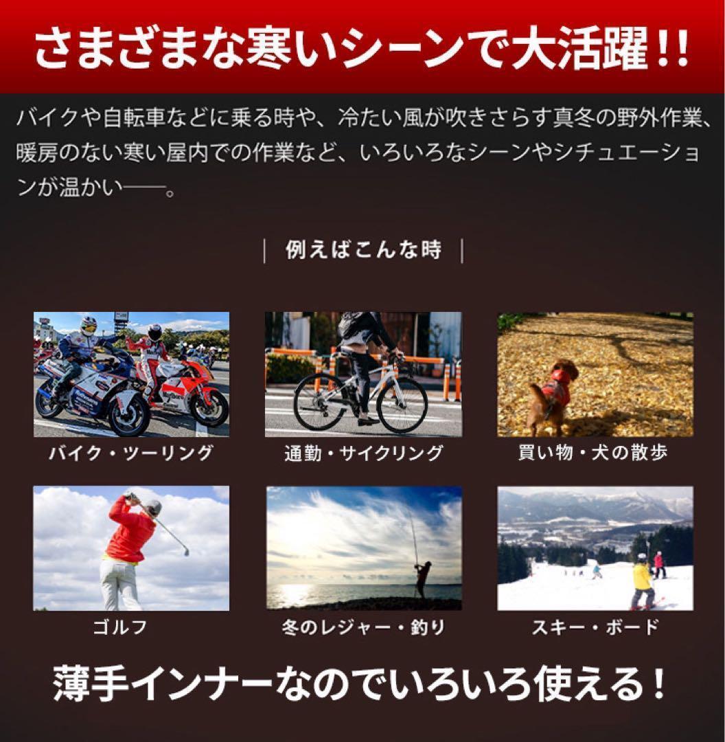 ★薄手 電熱グローブ ★極寒ゴルフも手指暖か! かじかまず普通に握れてスコアUP