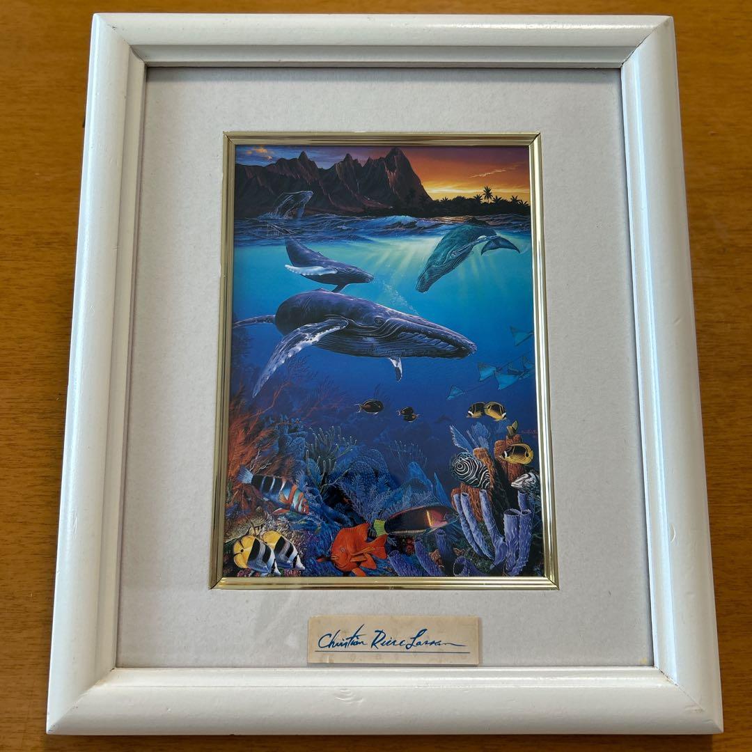 最終値下げ！　クリスチャン　ラッセン　公式　ハワイ　WHALE　ポスター