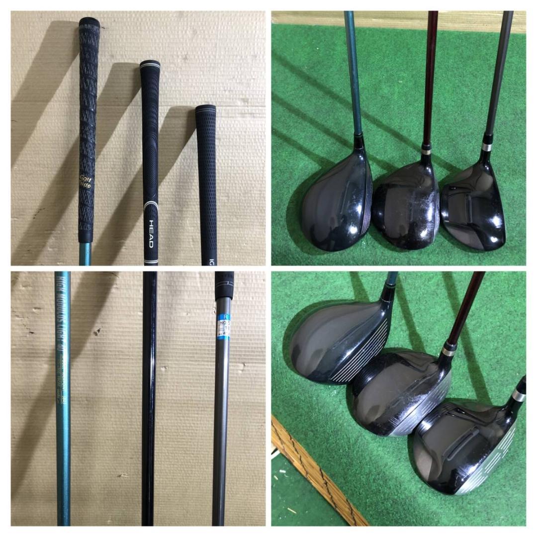 男性向け右打ち用 中古ゴルフクラブセット スポルディング など混成 13本組