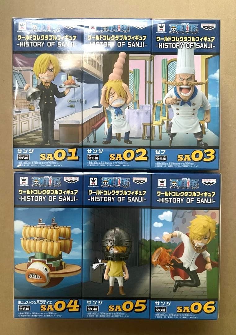 ワンピース ワーコレフィギュア HISTORY OF SANJI 全6種セット