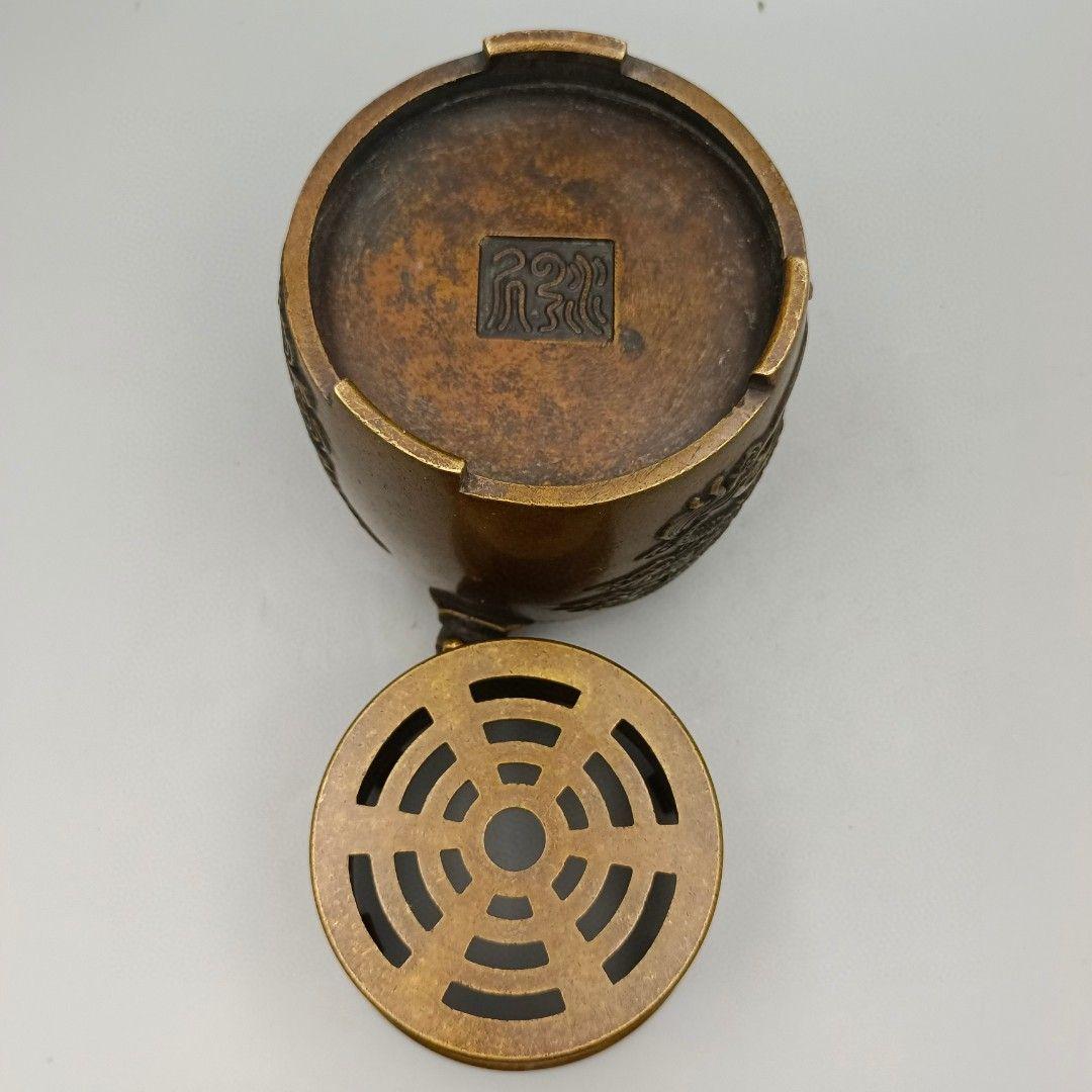 銅器 煮茶炉 温酒炉 風炉 茶道煮茶器 銅炉 装飾品 置物