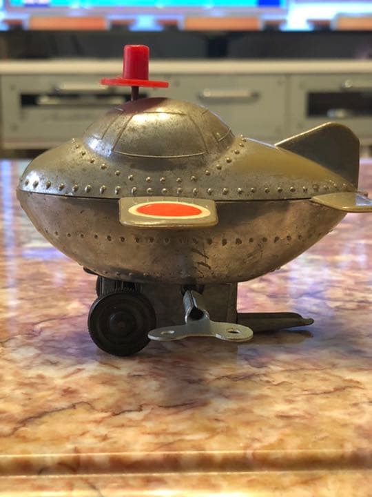 鑑定団　米澤ビンテージ　ゼンマイ式飛行機　ブリキ/セルロイド　ヨネザワ製　日本製