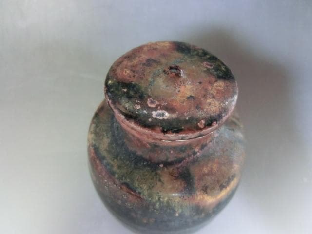 茶入れ■祖母懐茶入れ 飴釉 時代物 桐箱付 古いお茶道具 古美術 時代物 骨董■