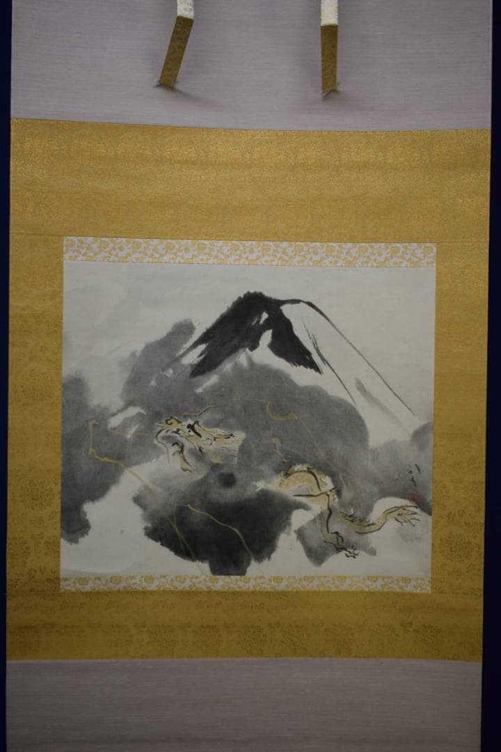 複製/川端龍子/登龍図/工芸/桐題箱付/布袋屋掛軸HH-110