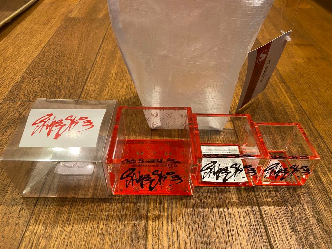 Asimocrafts × SAKESKIE スタッキング酒枡& 1合枡×2個