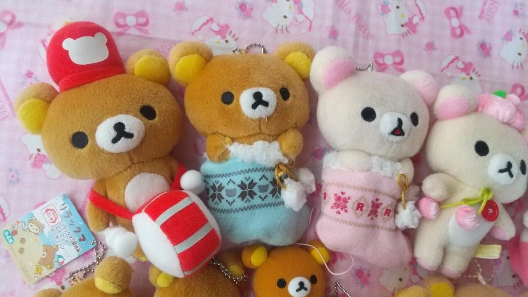 リラックマ　コリラックマ　キイロイトリ　マスコットキーチェーン　ぬいぐるみ