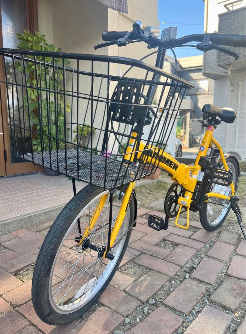 【美品】HUMMER折り畳み電動アシスト自転車