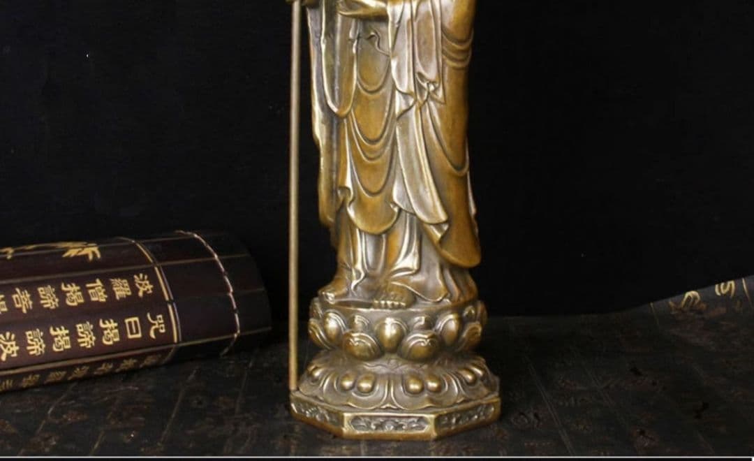 地蔵 菩薩 観音 銅製 仏像 彫刻 仏堂 置物 開運 風水