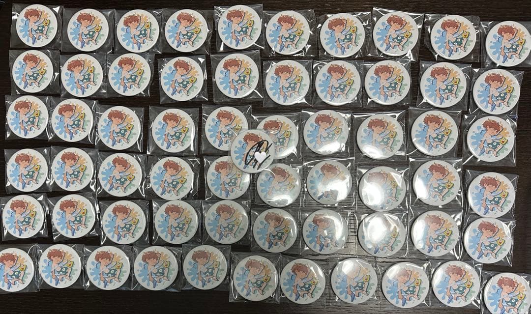 めいちゃん どんちゃん騒ぎ 水着 缶バッジ 61個 サイン入り有り